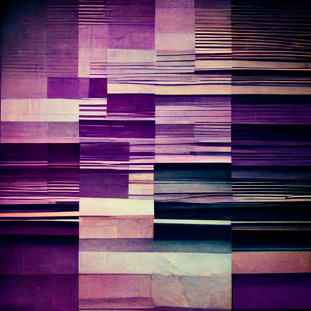 Glitch #48, an AI waking up from a dream and starting to see the world in color, I like purple