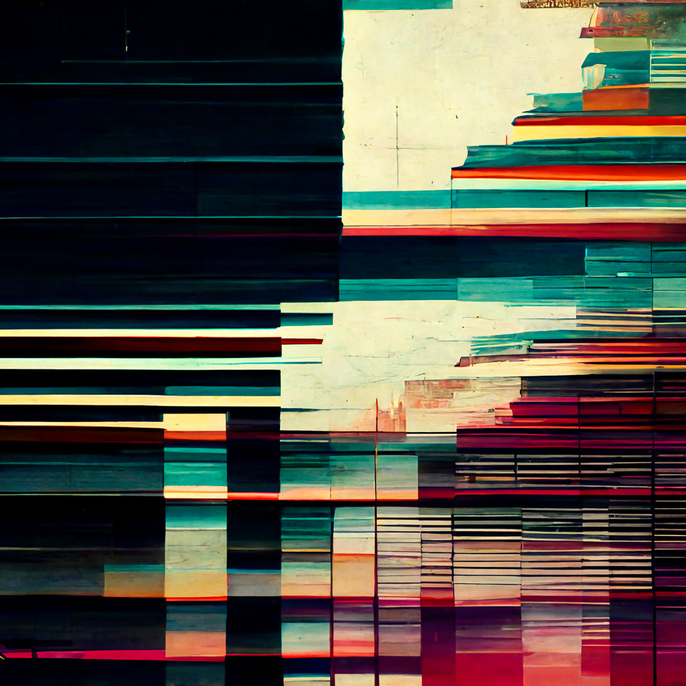 Glitch #78, an AI waking up from a dream and starting to see the world in color, whats wrong